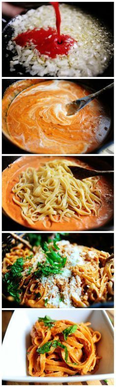 Pasta with Tomato Cream {Amazing!} Add chicken, add shrimp, add nothing, this recipe is SOLID.