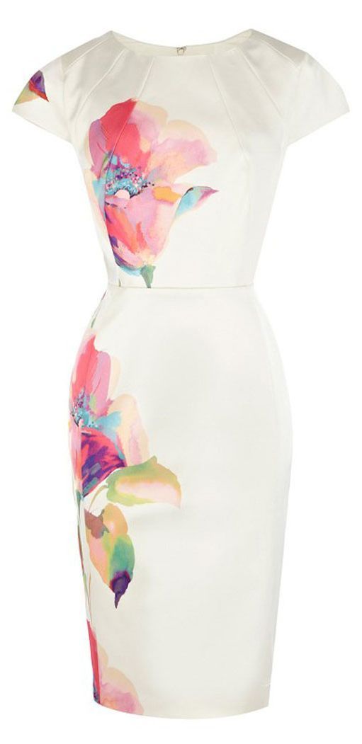 Perfect for summer! Watercolors pencil dress Womens spring summer fashion clothing for work weddings