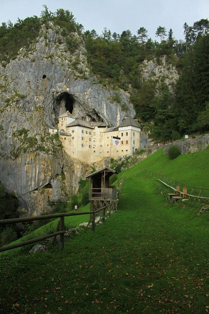 Predjama Castle, a renaissance castle built within a cave mouth in southwestern Slovenia