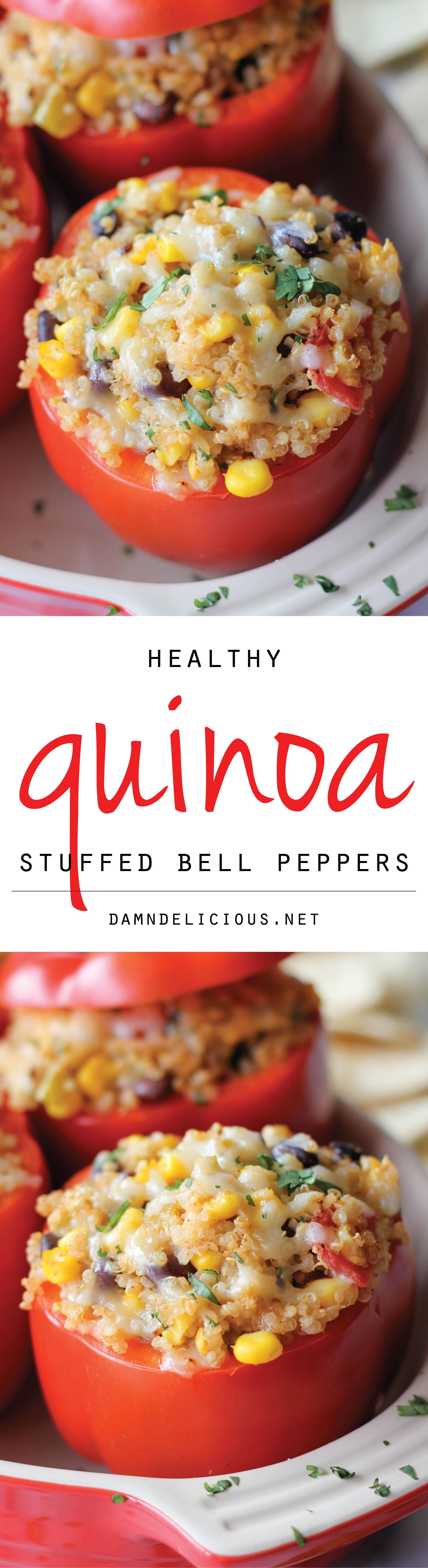 Quinoa Stuffed Bell Peppers – These stuffed bell peppers will provide the nutrition that you need for a healthy, balanced meal!