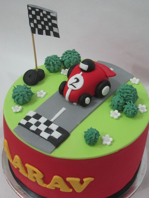 Racing car cake! by CakeCreationsByHuma, via Flickr