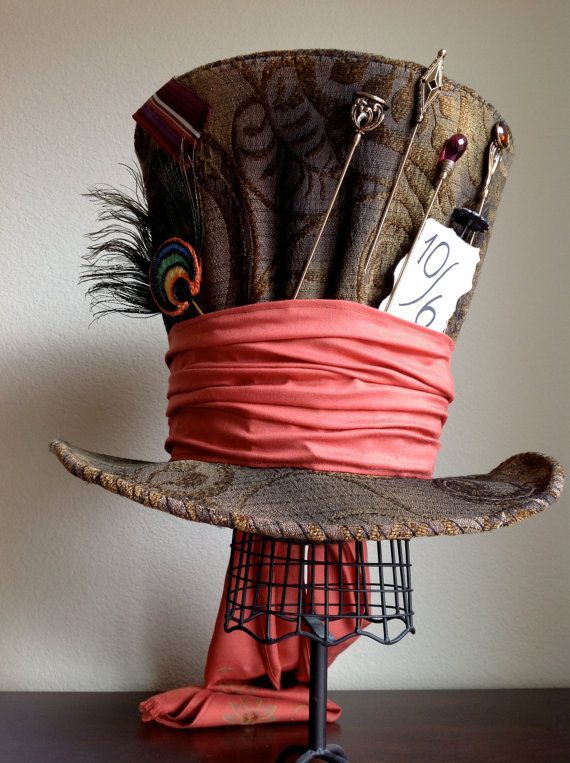 Replica of Tim Burtons Mad Hatter hat by WonderfulWonderWorld. Alice in Wonderland