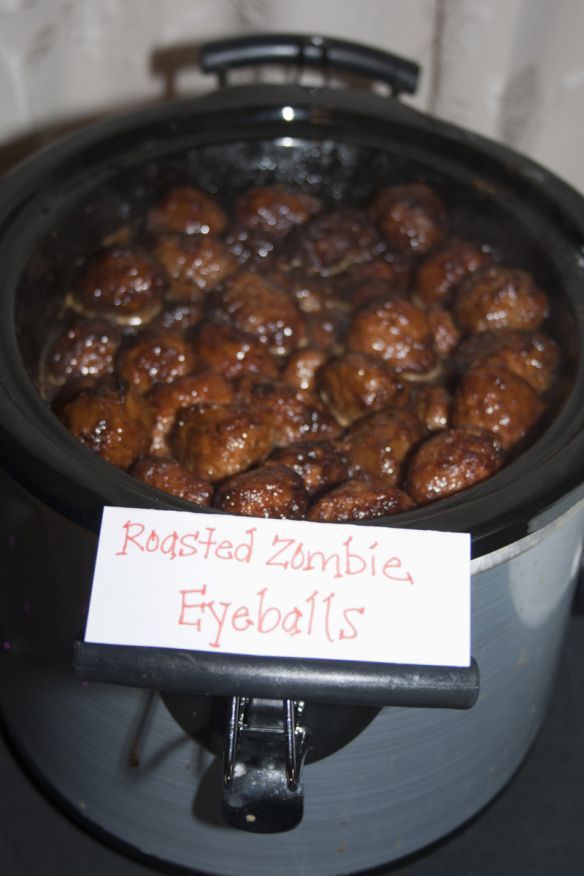 Roasted Zombie Eyeballs and many other recipe ideas with creepy names for your next halween party
