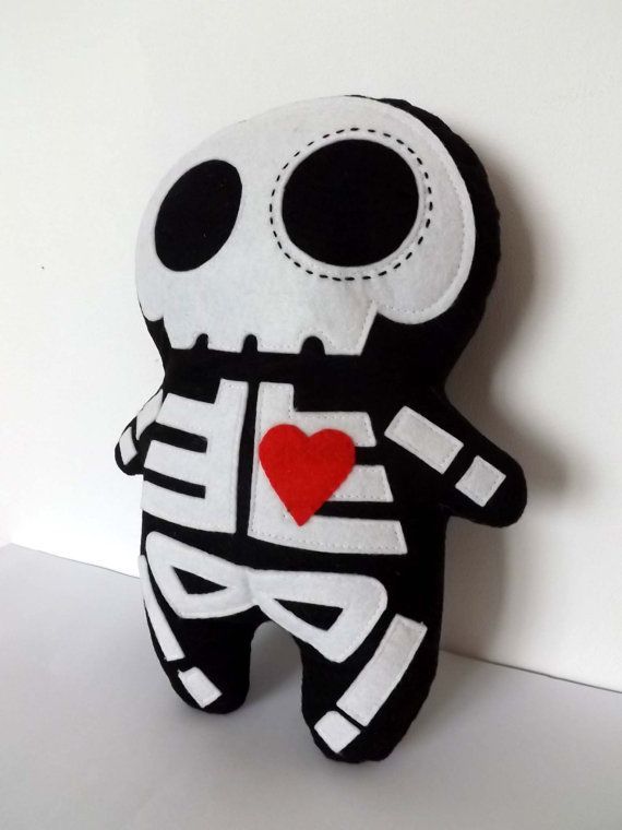 Skeleton Plush Sugar Skull Doll by TheDollCityRocker