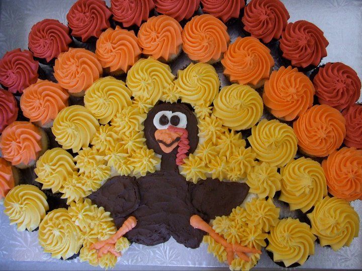 thanksgiving chocolate turkeys cupcakes