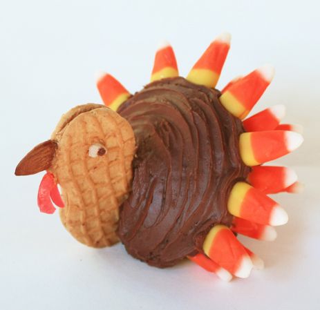 thanksgiving chocolate turkeys cupcakes