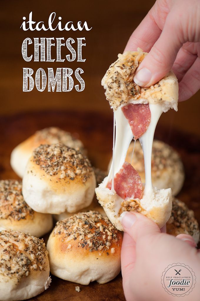These Italian Cheese Bombs take only minutes to prepare using premade biscuit dough and the ooey gooey cheese and salami will be