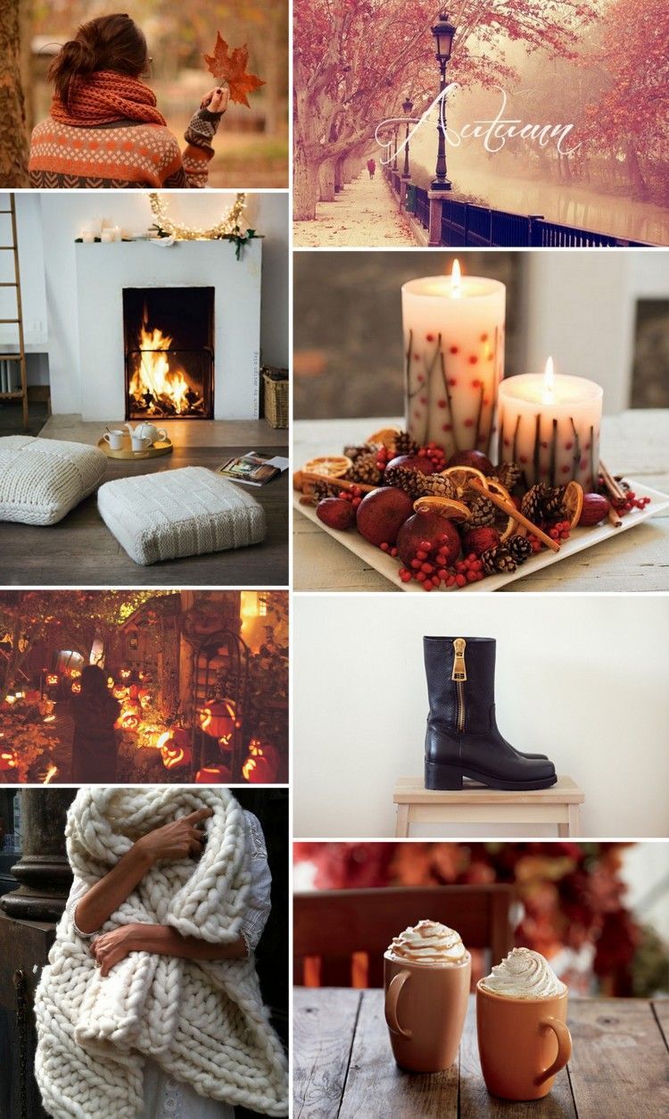 Things I love about autumn – cosy chunky knits, log fires, candle light, hot chocolate, boots and amazing colours