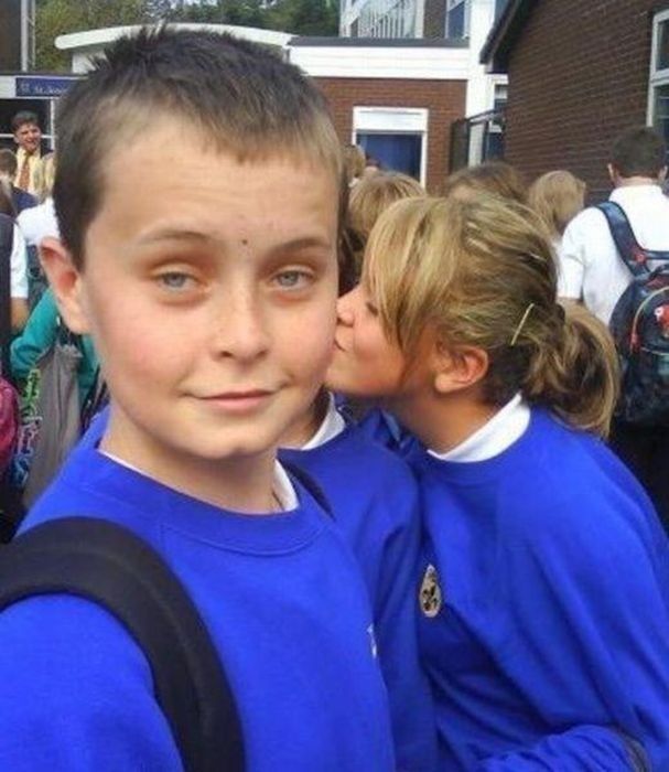 (This is not a giant boy being kissed on the cheek.) | 24 Photos You Need To Really Look At To Understand