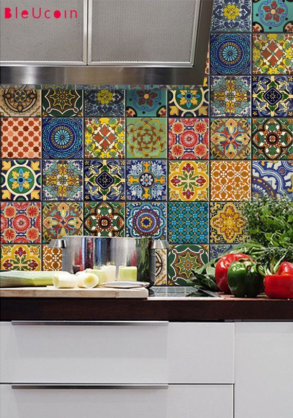Try mis-matched tile. – I would love this for a kitchen floor. It would be even cooler to have a paint-party or ask people you
