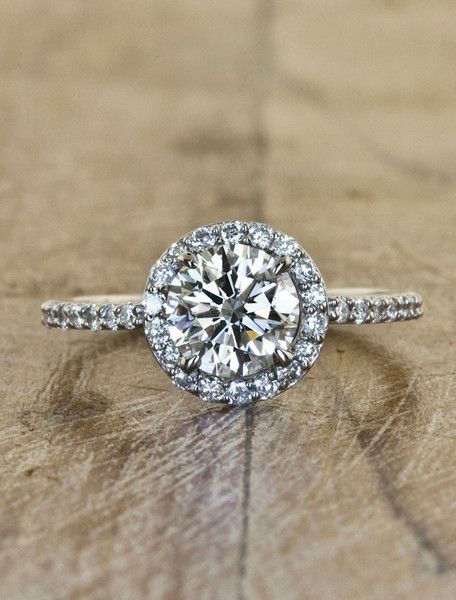 Unique Engagement Rings Ken & Dana Design – Charlotte top view