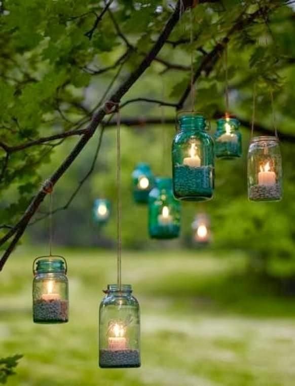 Use vintage mason jars – its a true aqua blue & a high-five to those guests who value the “old-timey things.”