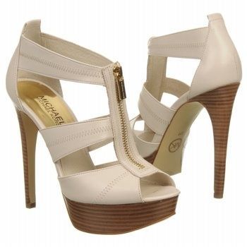 * Walking in Style * / MICHAEL MICHAEL KORS Womens Berkley Platform Vanilla Leather |2013 Fashion High Heels|