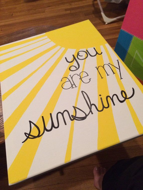 16×20 “You are my sunshine” canvas painting. by SimplicityPaints on Etsy