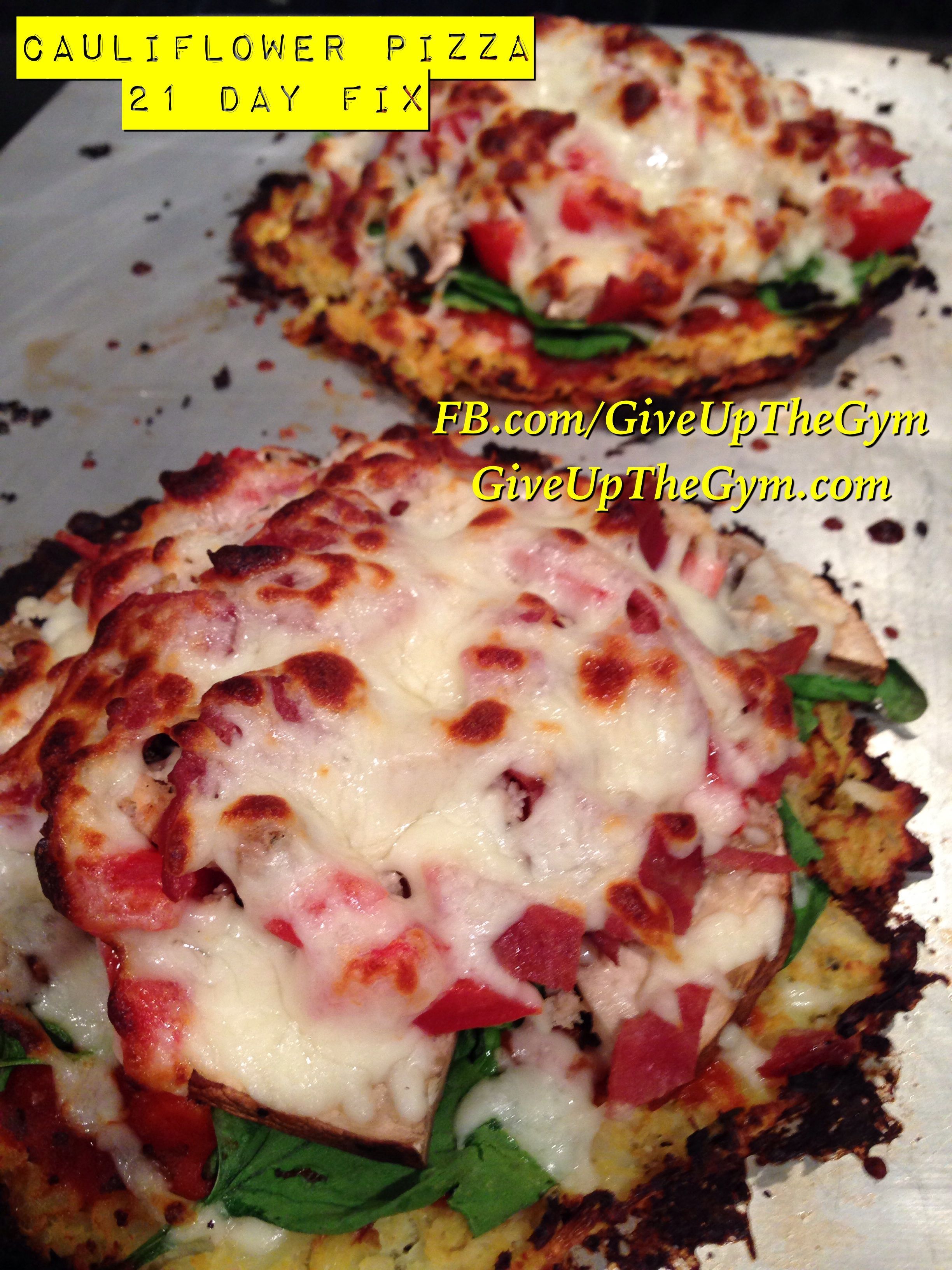 21 Day Fix Recipes – Cauliflower Pizza. Get started now! teambeachbody.com…