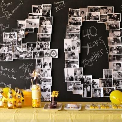 40th Birthday Party Ideas for Men | Party ideas | Things I like – such a neat idea…I would have to scrounge up some serious
