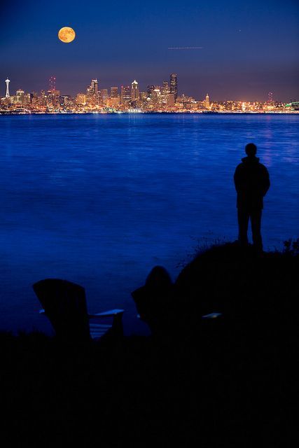 A beautiful view of Seattle across Puget Sound from Bainbridge Island – A short ride away from Seattle by ferry this island was