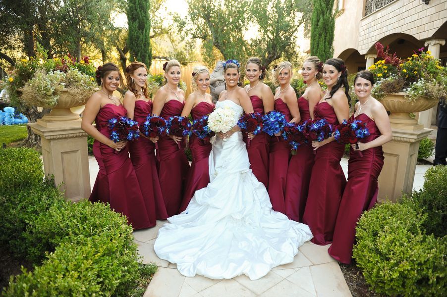 A Blue and Maroon Wedding- this lady’s colors are amazing. I know the blue is brighter than you want but so pretty!