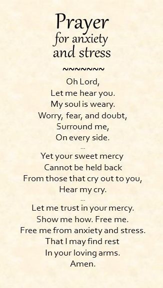 A simple prayer for anxiety and stress…. Don’t you know I need this..