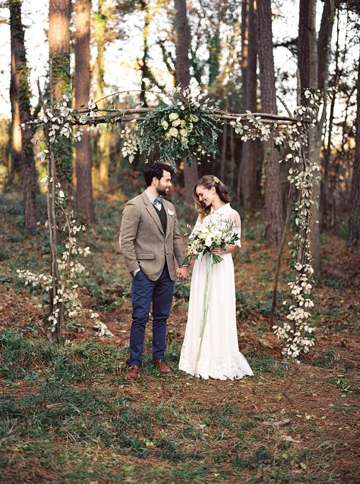 An Elegant Woodland Wedding Inspiration Shoot from Noi Tran Photography