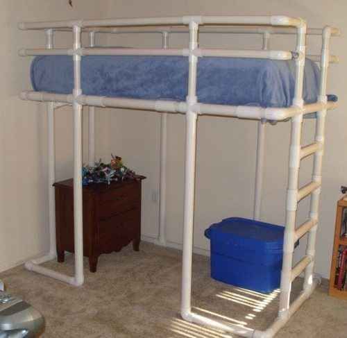 Any bed can be bunked when you have PVC pipes. | 33 DIY Projects That Should Have Never Happened