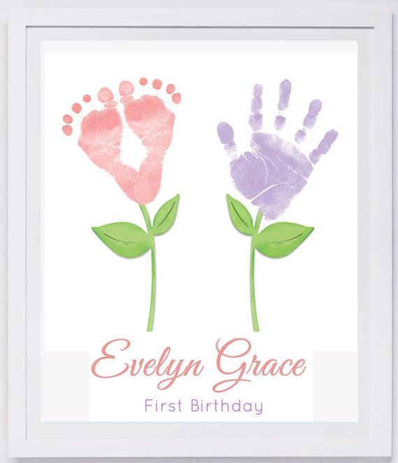 Baby Footprint Art Forever Prints hand and by MyForeverPrints, $30.00
