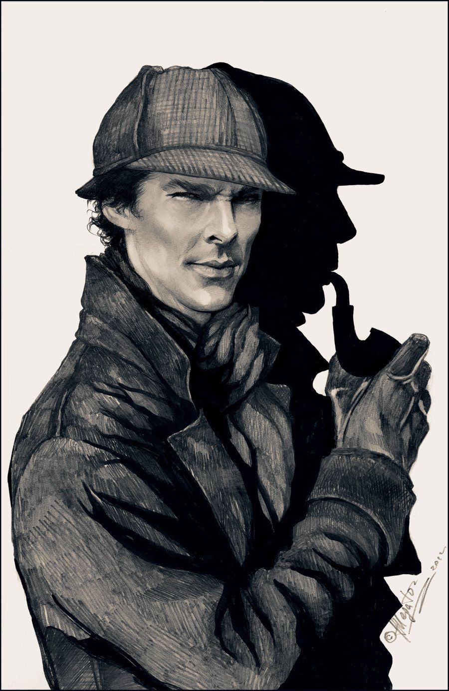 (Benedict) Sherlock in the original Sherlock Holmes attire Ahhh! Whoever did this is awesome!