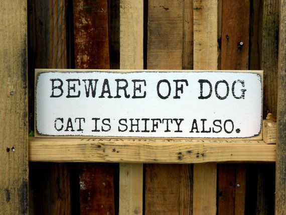 Beware of Dog Wooden Sign 5.5 X 18 by JezebelTreasures on Etsy, $15.99