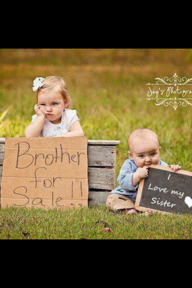 Big sister, little brother. Cute kids (: I love this but Kris would never sit there lol