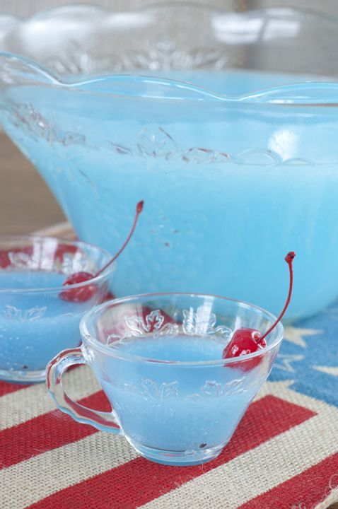 Blue Piña Colada Party Punch | Wishes and Dishes