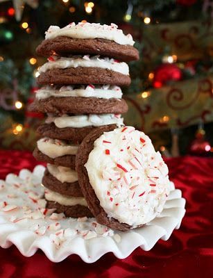 Brownie peppermint cookies. Chocolate & peppermint. Holiday baking is the best.