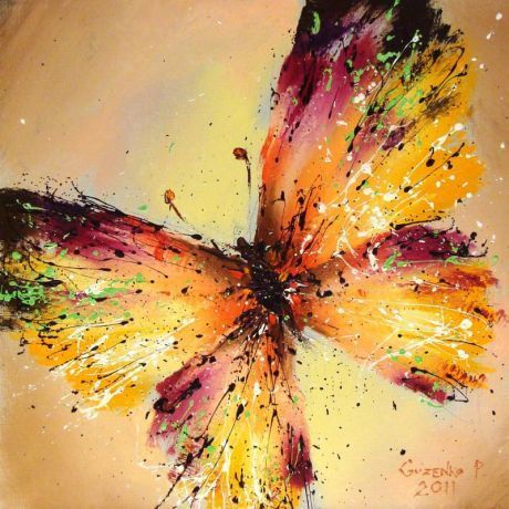 Butterfly  – Oil painting on canvas of the popular Ukrainian artist – Pavel Guzenko Petrovich.