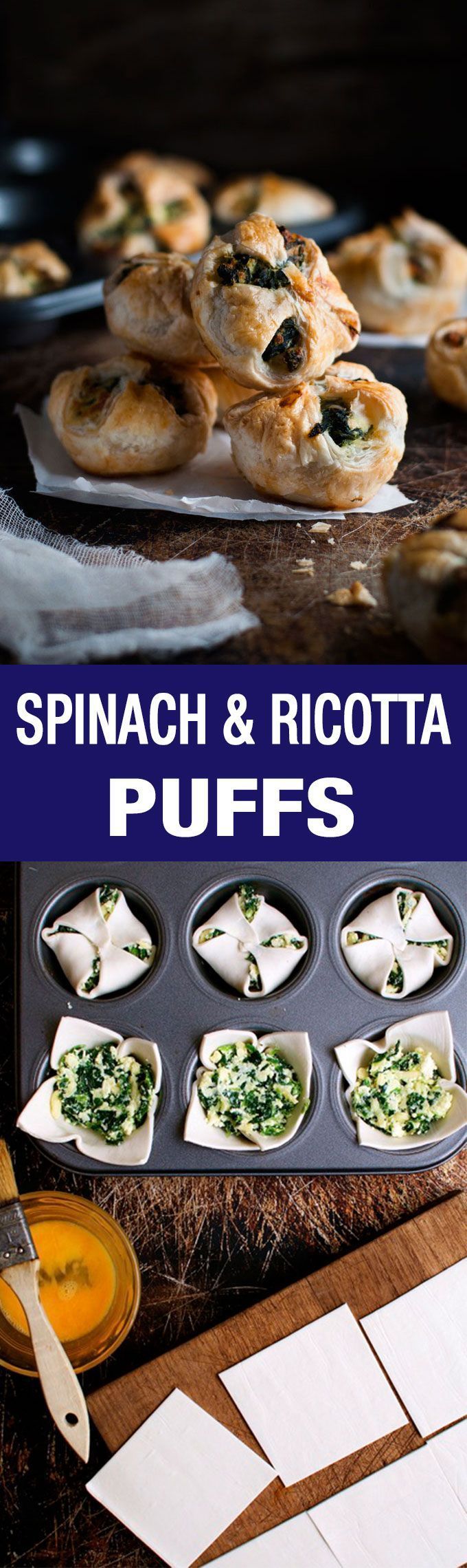 Cheese & Ricotta Puffs – a cute twist on the usual pockets, made in a muffin tin!
