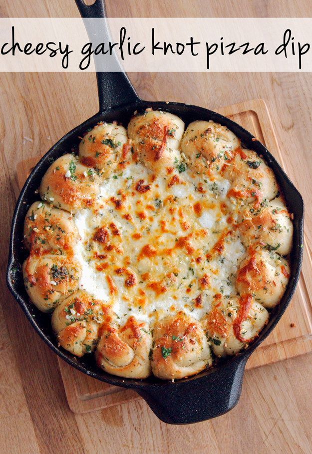 Cheesy Garlic Knot Pizza Dip | You Will Never Think Of Pizza The Same Way After Trying This Dip