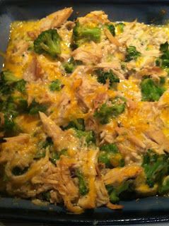 “Chicken Broccoli Casserole” Only 5 ingredients! Easy peasy :) Low carb.