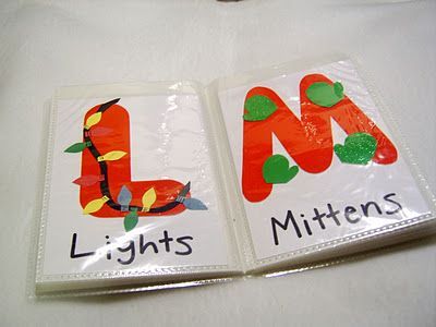 Christmas ABC’s:    As you count down the days to Christmas with your little one, decorate a letter each day with something