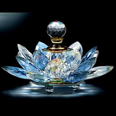 Crystal lotus perfume bottle, stunning