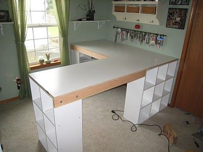 DIY craft room desk