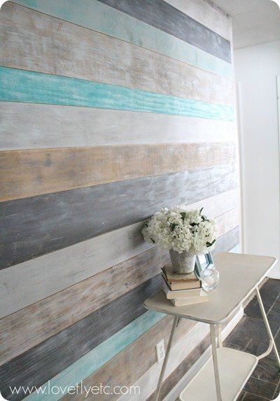 DIY Plank Wall Paint Tutorial. I’d love to do this in the dining room.
