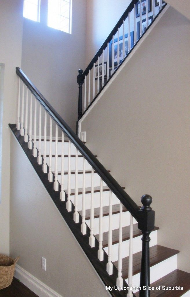 DIY::How to Paint Stair Rails Like A Pro (Excellent Tutorial) Wished I had bare stairs with no carpet on them. Wonder what is