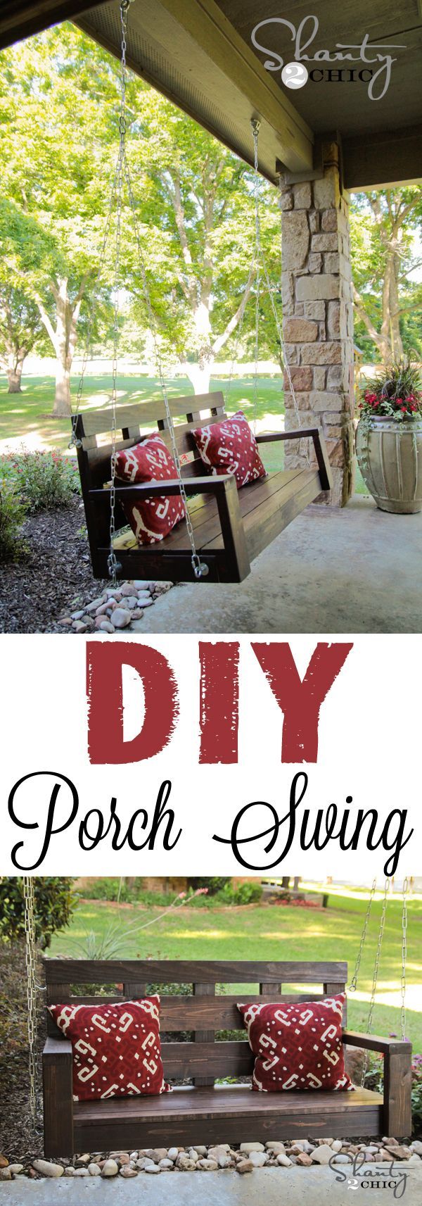 Easy DIY Porch Swing!  I want this!!!
