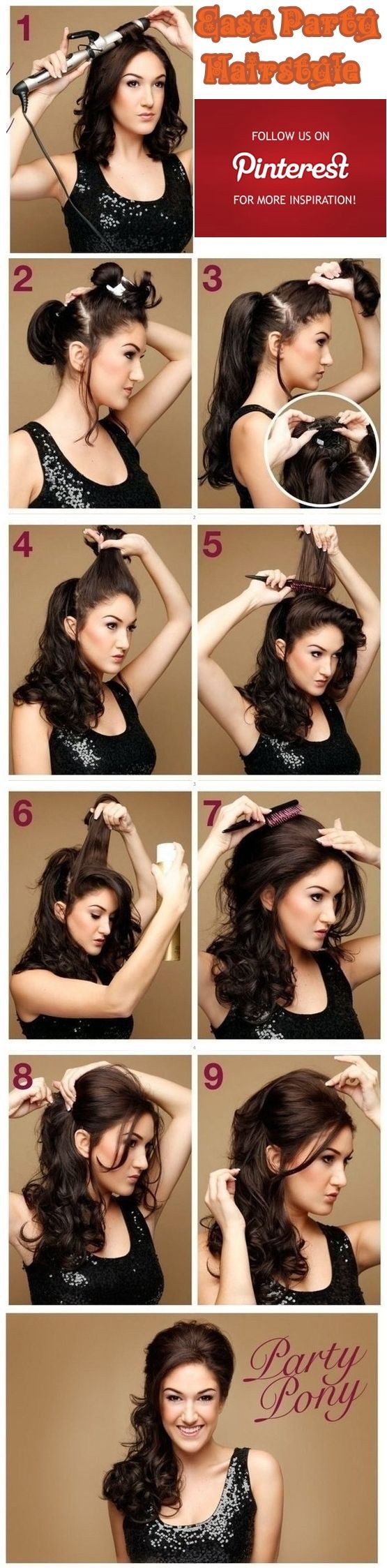 Easy holiday hairstyle This evening hairstyle for long hair with his hands, suitable for any special occasion, be it a wedding,