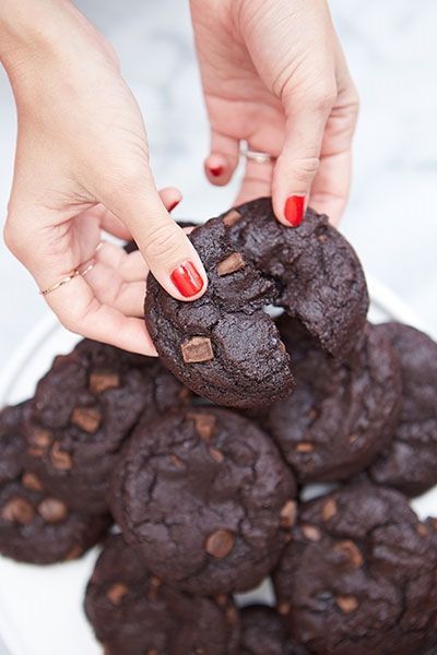 Extra Chocolatey Mexican Hot Chocolate Cookies.