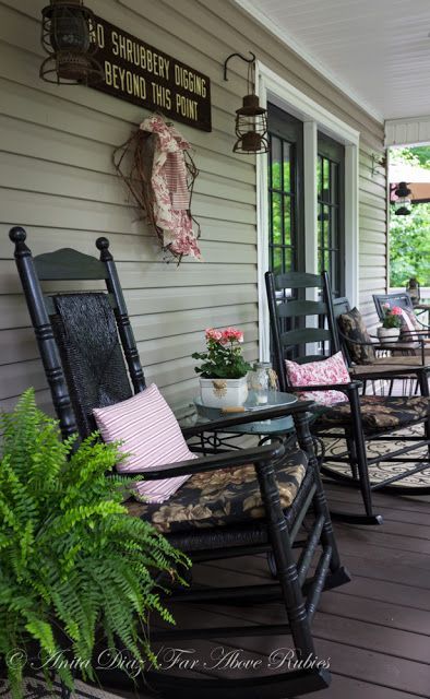 Far Above Rubies: Southern porch with vintage farmhouse style