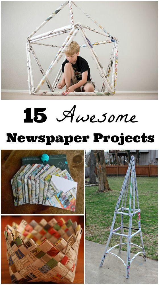 Get creative using newspapers — Fun ideas for crafts & building challenges that kids will LOVE!