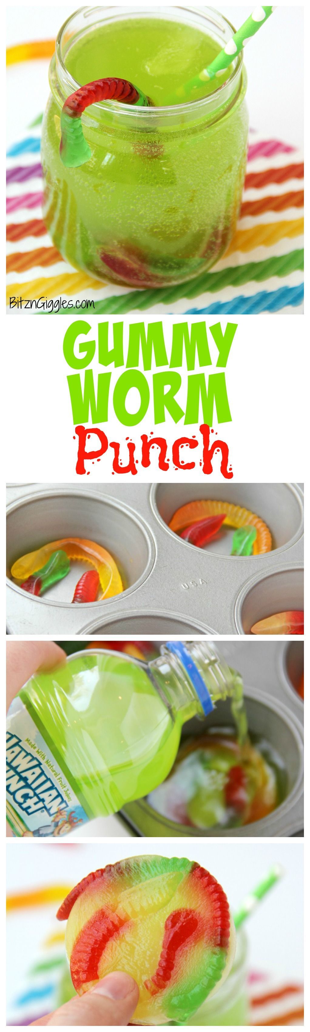 Gummy Worm Punch – Kids will love sipping on this drink in the summer! Great idea for birthday parties, St. Patrick’s Day,