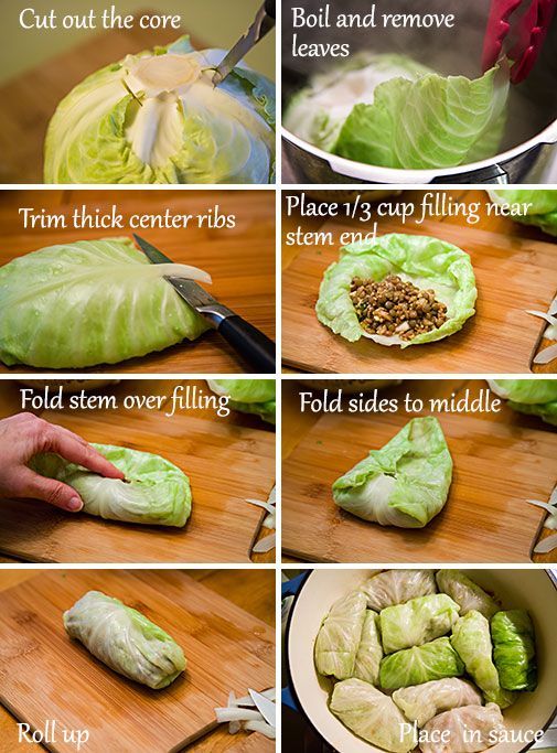 Here’s how you stuff Cabbage Rolls! You can use lentils, onions & garlic as a filling, or any other legumes or grains you enjoy…