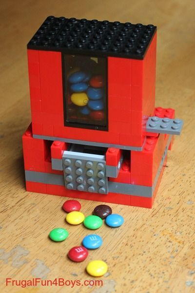 How to build a working Lego candy dispenser! Step-by-step instructions.