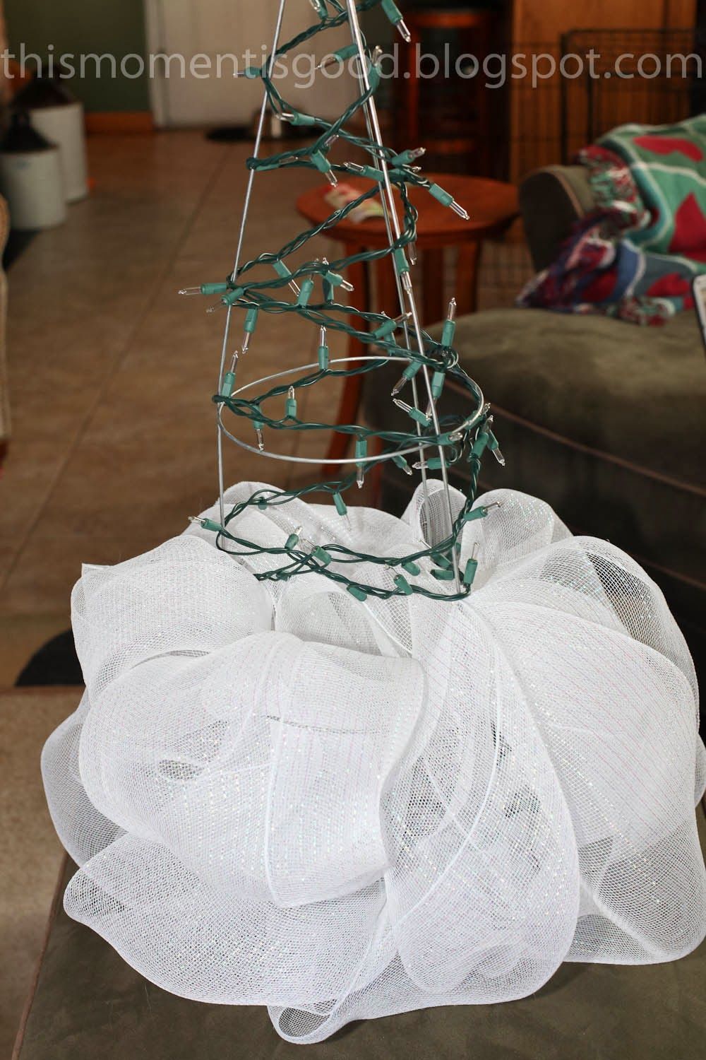 how to make a deco mesh tree with a tomato cage – Google Search