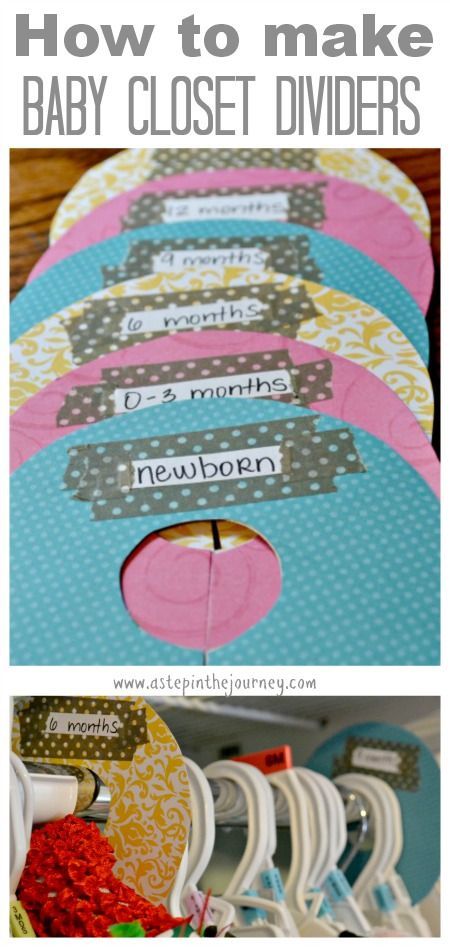 How to Make Baby Closet Dividers….could make to organize stuff other than just baby clothes too in your own closet….